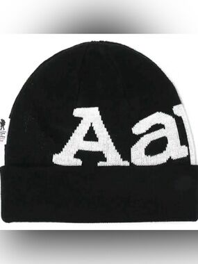 AAPE By A Bathing Ape logo beanie in black